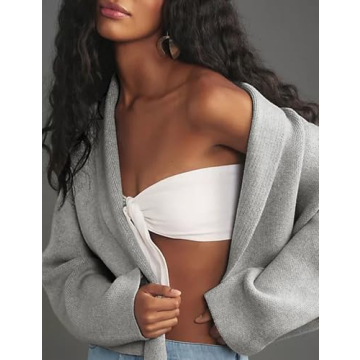 Yimoon Cropped Cardigan for Stylish Comfort and Versatility