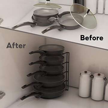 Reliable 5-Tier SHINETRUST Pot and Pan Organizer
