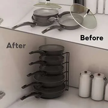 Reliable 5-Tier SHINETRUST Pot and Pan Organizer