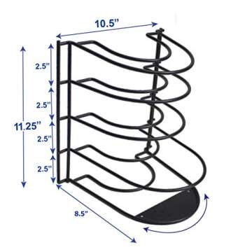 Reliable 5-Tier SHINETRUST Pot and Pan Organizer