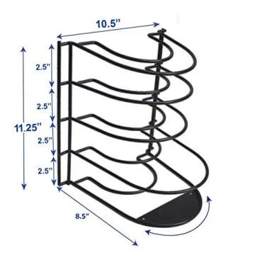 Reliable 5-Tier SHINETRUST Pot and Pan Organizer