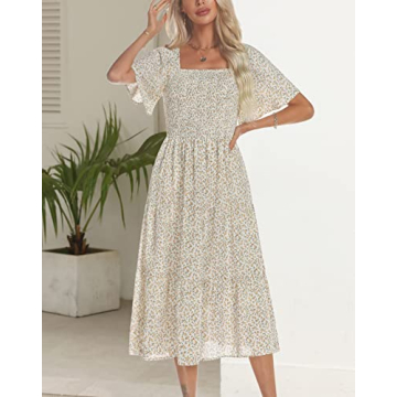 Zattcas Floral Midi Dress - Trendy & Comfortable for All Events