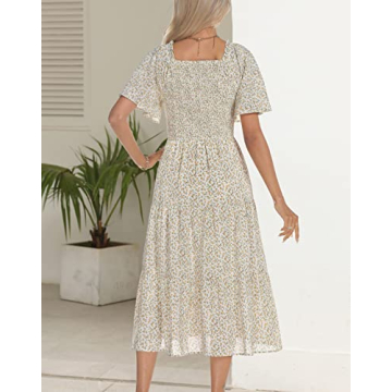 Zattcas Floral Midi Dress - Trendy & Comfortable for All Events