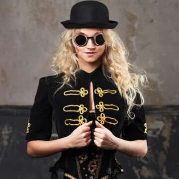 TOEKSIX Vintage Steampunk Goggles Stylish Cosplay Accessory