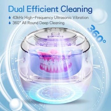 Ultrasonic Retainer Cleaner - Effective Dental & Jewelry Cleaner