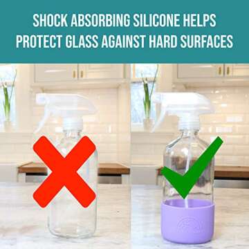 SAVVY PLANET Silicone Bottle Sleeve - Durable & Reusable