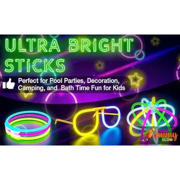 Premium Glow Sticks Bulk Party Pack for Halloween Fun