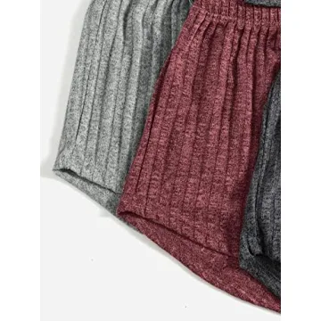 SheIn Women's Rib Knit Lounge Set - Stylish Sleepwear