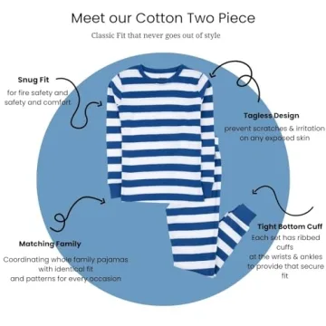 Soft and Comfortable Leveret Kids Striped Pajamas