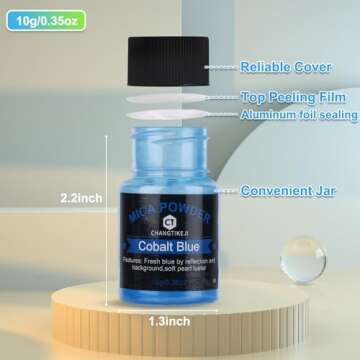CHANGTIKEJI Mica Powder，24 Colors - 10g/Bottle of Natural Pigment Powder for Epoxy Resin，Soap Ma...
