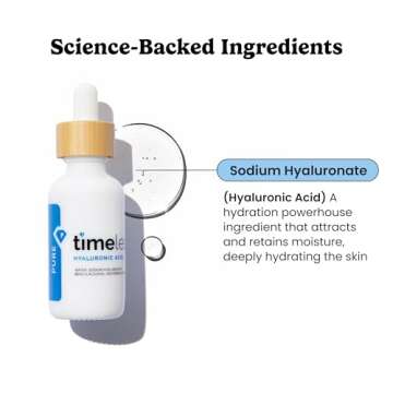 Timeless Skin Care Hyaluronic Acid 100% Pure Serum - Hydrating Face Serum for Personal Care - Fragra...