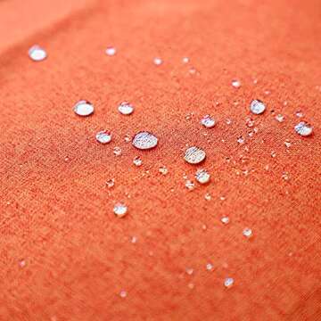 4TH Emotion Outdoor Waterproof Throw Pillow Covers Garden Cushion Case for Fall Patio Couch Sofa Polyester Home Decoration Pack of 2, 16 X 16 Inches Orange