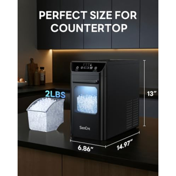 SenCre Nugget Ice Maker Delivers 44lbs Chewable Ice Daily