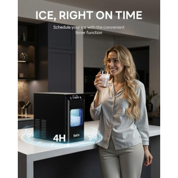 SenCre Nugget Ice Maker Delivers 44lbs Chewable Ice Daily