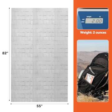 Frocopo 6 Pack Emergency Mylar Blanket, Emergency Blanket Space Blanket Survival Rescue Insulating R...