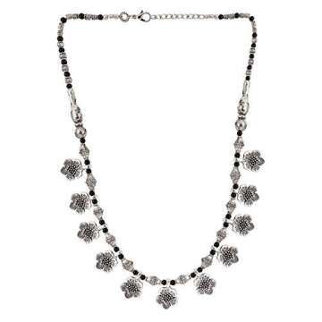 Efulgenz Indian Jewelry Sets for Women - Bollywood Faux Pearl Beaded Necklace