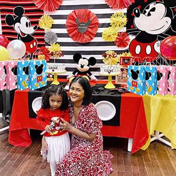 GOPARTY 16 Pcs Min Mouse Gift Bags Goodie Bags Treat Bags for Mouse Fans Party Decorations, Kids Adults Birthday Party Supplies Party Favor Bags