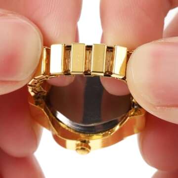 Vintage Quartz Ring Watch for Stylish Timekeeping