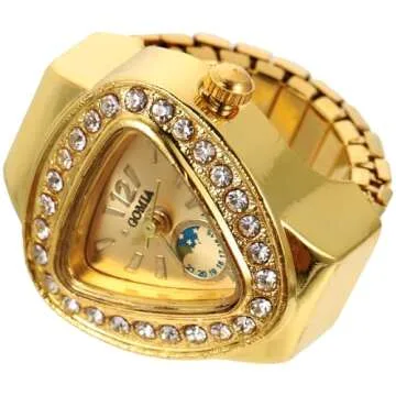 Vintage Quartz Ring Watch for Stylish Timekeeping