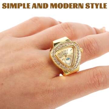 Vintage Quartz Ring Watch for Stylish Timekeeping