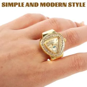 Vintage Quartz Ring Watch for Stylish Timekeeping