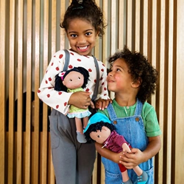 HABA Cari 12" Soft Doll Washable Embroidered Face Green Dress