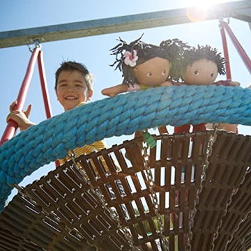 HABA Cari 12" Soft Doll Washable Embroidered Face Green Dress