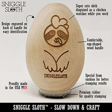 Butt Nugget with Heart Chicken Egg Rubber Stamp - 3/4 Inch Small