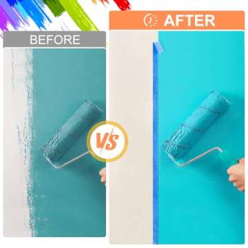 KICNIC Premium Blue Painters Tape 3 Rolls, 180 Yards Total, Paint Tape for Multi-Purpose, Painting, Painter's, Masking Master Tape for Crafts Arts & Labeling, 0.7in x 60yd Each