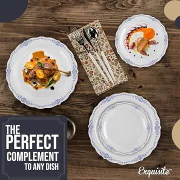 Exquisite Victorian Disposable Party Set for 40 Guests