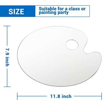 Tamaki Acrylic Paint Palette Paint Pallet Clear Paint Tray Palette, Easy Clean Non-Stick Artist Pall...