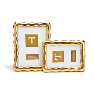 Two's Company Golden Ore Photo Frames - Elegant Design