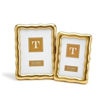 Two's Company Golden Ore Photo Frames - Elegant Design