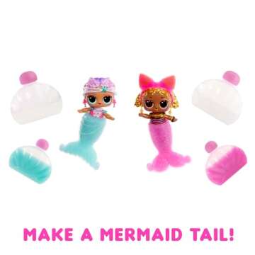 LOL Surprise Mermaids Tots with Color Change Tail, Make A Mermaid Tail, 8 Dolls to Collect, Fashion Accessories, Great Gift for Kids Ages 4+