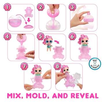 LOL Surprise Mermaids Tots with Color Change Tail, Make A Mermaid Tail, 8 Dolls to Collect, Fashion Accessories, Great Gift for Kids Ages 4+