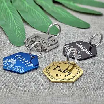 Vimdevs Custom Dog Tags for Pets, Personalized & Durable