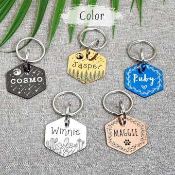 Vimdevs Custom Dog Tags for Pets, Personalized & Durable