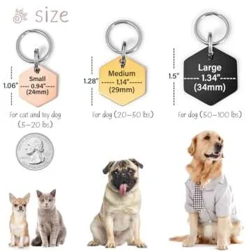 Vimdevs Custom Dog Tags for Pets, Personalized & Durable