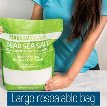 Magnesium Bath Flakes - Dead Sea Salts for Relaxation