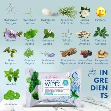 ESHA Hair & Scalp Wipes for Instant Refreshment Anywhere
