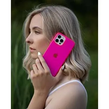 FELONY CASE - Stylish Neon Pink Crystal Clear Phone Case for iPhone 12/12 Pro - Compatible with MagSafe - 360° Shockproof Protective Cases