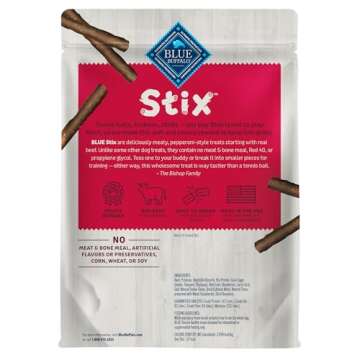 Blue Buffalo Stix Pepperoni-Style Dog Treats Made with Natural Ingredients, Beef Recipe, 13-oz Bag