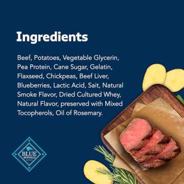 Blue Buffalo Stix Pepperoni-Style Dog Treats Made with Natural Ingredients, Beef Recipe, 13-oz Bag