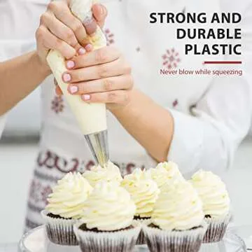 ChengFu 100pcs Disposable Small Piping Bags 8 inch, Mini Piping Bags, Pastry Piping Bags for Cream Frosting, Icing Bags for Cake and Dessert Decorations