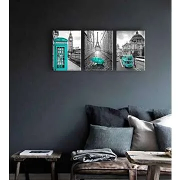 Chic Paris Decor Canvas Prints for Home Wall Art