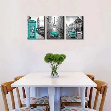Chic Paris Decor Canvas Prints for Home Wall Art
