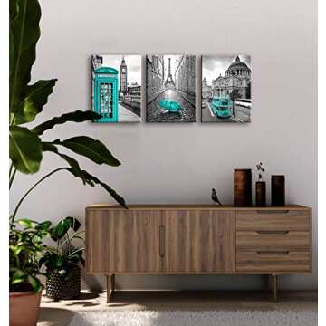 Chic Paris Decor Canvas Prints for Home Wall Art