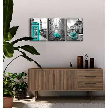 Chic Paris Decor Canvas Prints for Home Wall Art