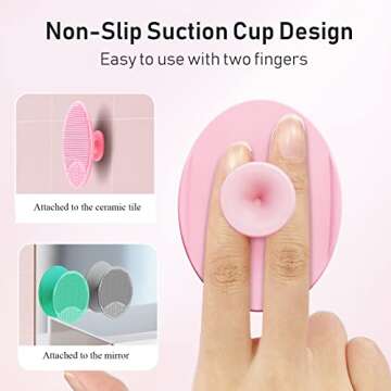 Face Scrubber Silicone Manual Exfoliator: Handheld Mini Facial Exfoliating Brush Soft Silicon Exfoliation Scrubby - Blackhead Cleaning Pore Cleansing Massaging for Sensitive Skin 2Pack 1
