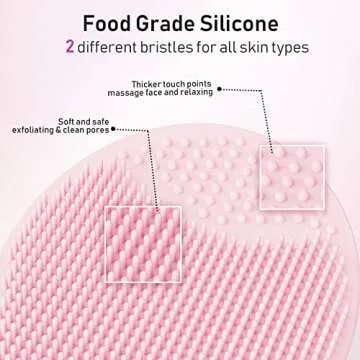 Face Scrubber Silicone Manual Exfoliator: Handheld Mini Facial Exfoliating Brush Soft Silicon Exfoliation Scrubby - Blackhead Cleaning Pore Cleansing Massaging for Sensitive Skin 2Pack 1